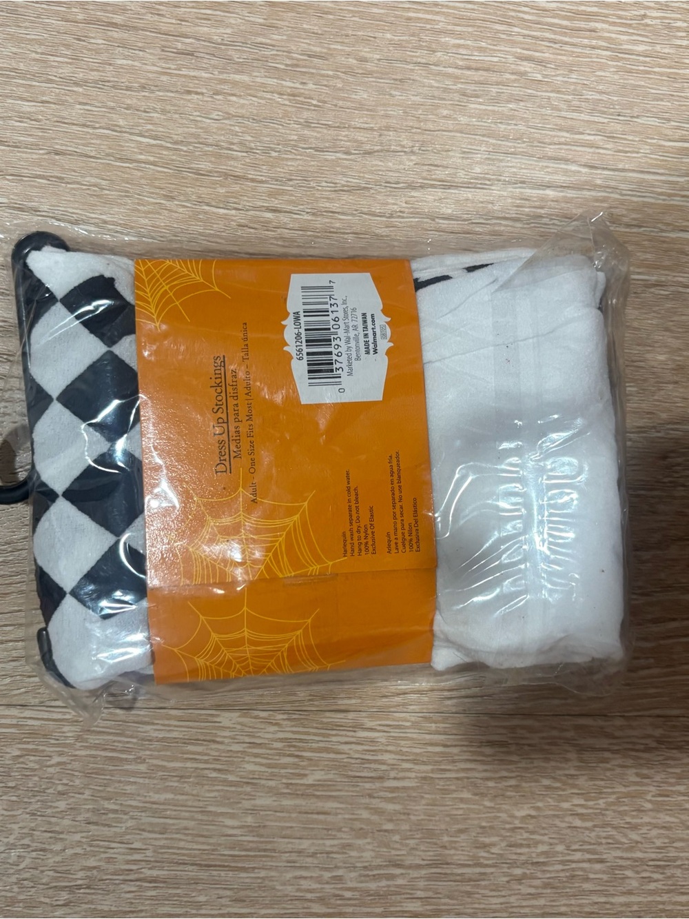 Black & White Harlequin Costume Stockings - Picture 2 of 2